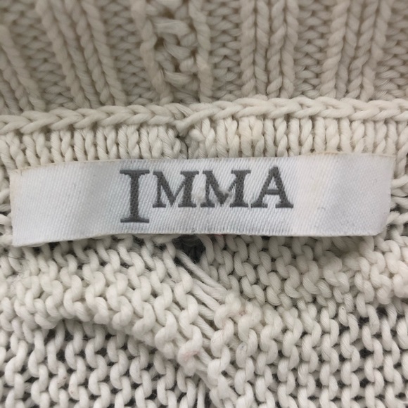 IMMA Boutique brand open front elbow sleeve cardigan sweater - Picture 5 of 5